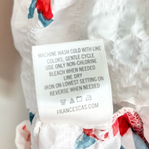 NWT Francesca's Carra Floral Babydoll Mini‎ Dress White Pink Red Blue Size Small - Picture 14 of 14
